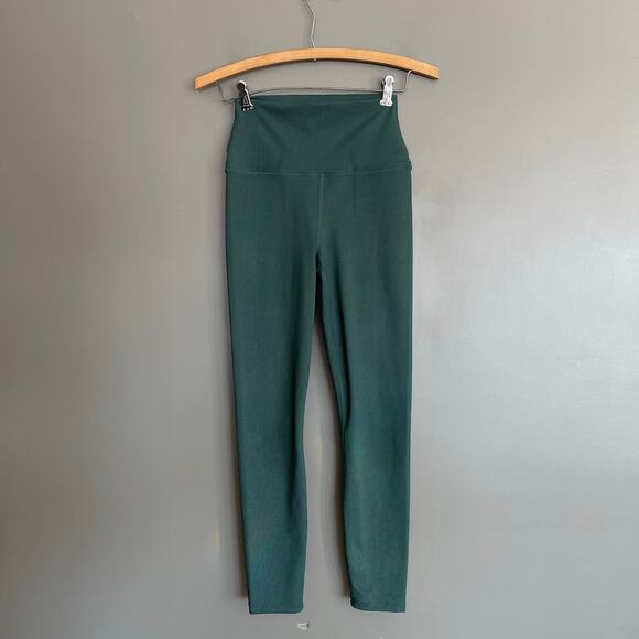 Carbon38 Shine Powder 7/8 Leggings Evergreen Size XS High Waisted Shimmer Gym - Picture 6 of 16